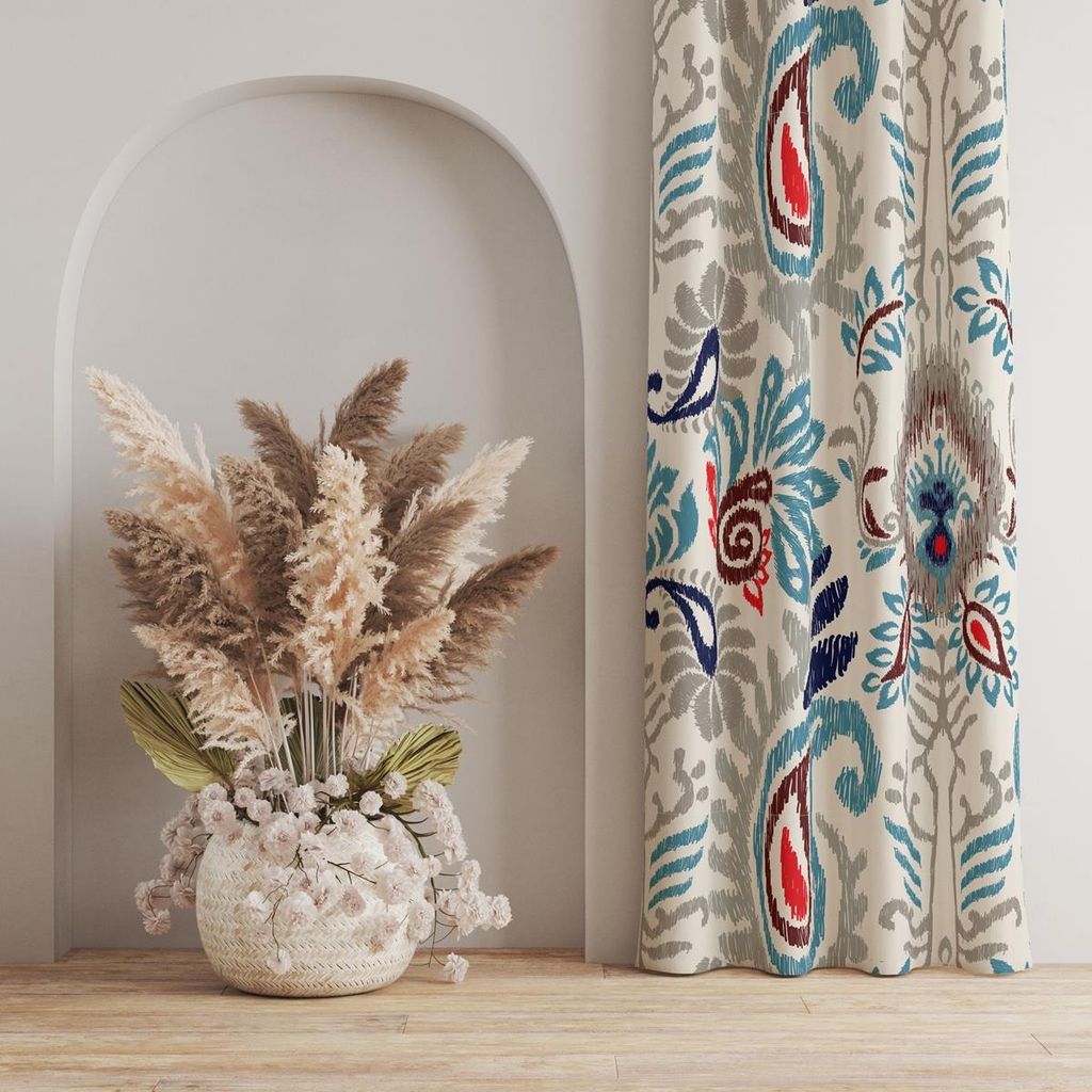 خرید آنلاین پارچه ملحفه پارچه باما مدل مخمل طرح ایرانی بژوین کد 5012746