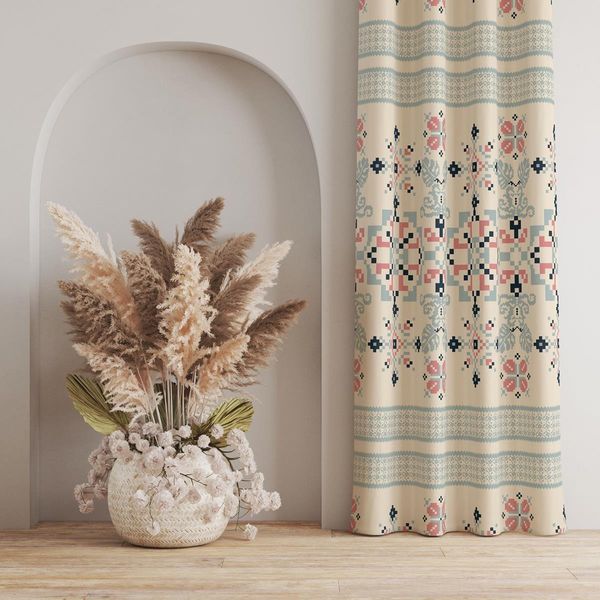 پارچه ملحفه مدل مخمل طرح ایرانی مژان کد 5012747