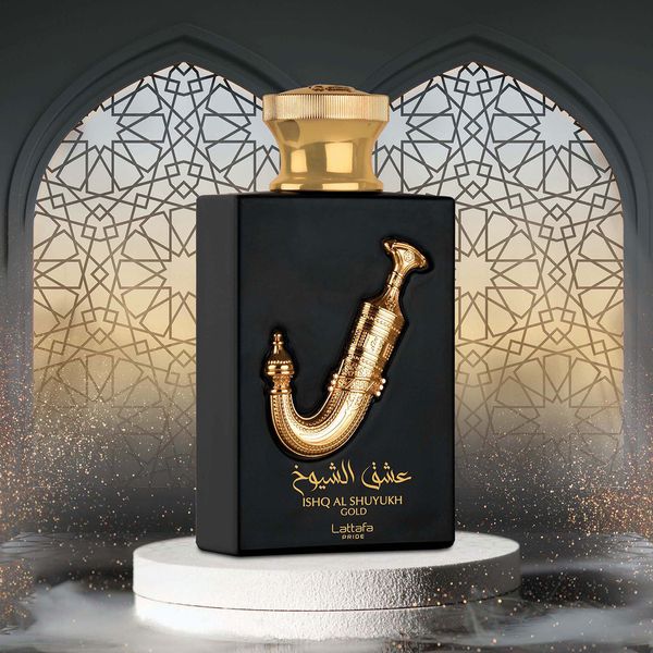 عطر ادکلن مردانه لطافه پراید عشق الشیوخ طلایی - عطر لاکچری با کیفیتی باور نکردنی - مخصوص افراد خاص پسند - اورجینال
