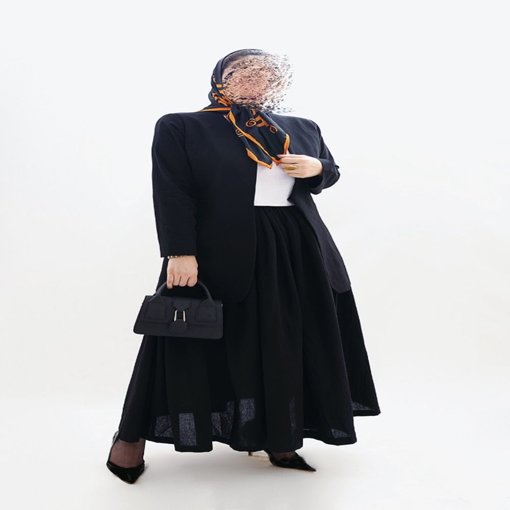 فروش اینترنتی کت و دامن لینن زنانه