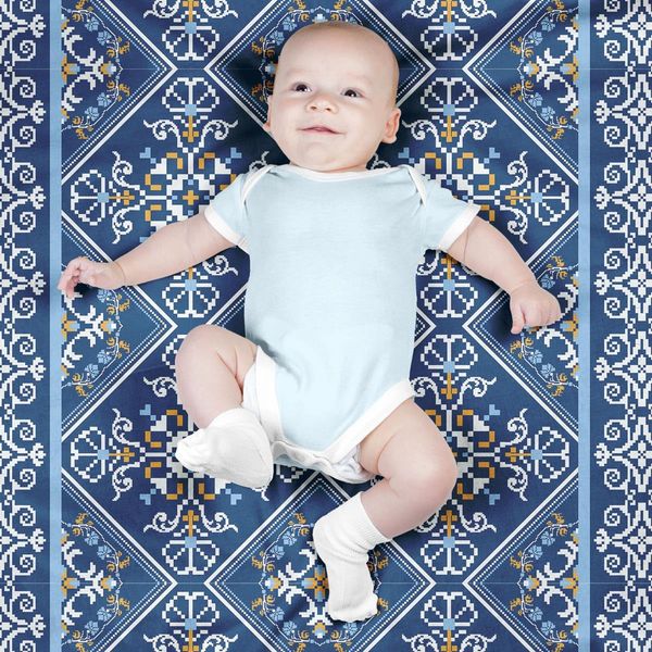 پارچه روتختی مخمل طرح سنتی باشوان کد 5012752