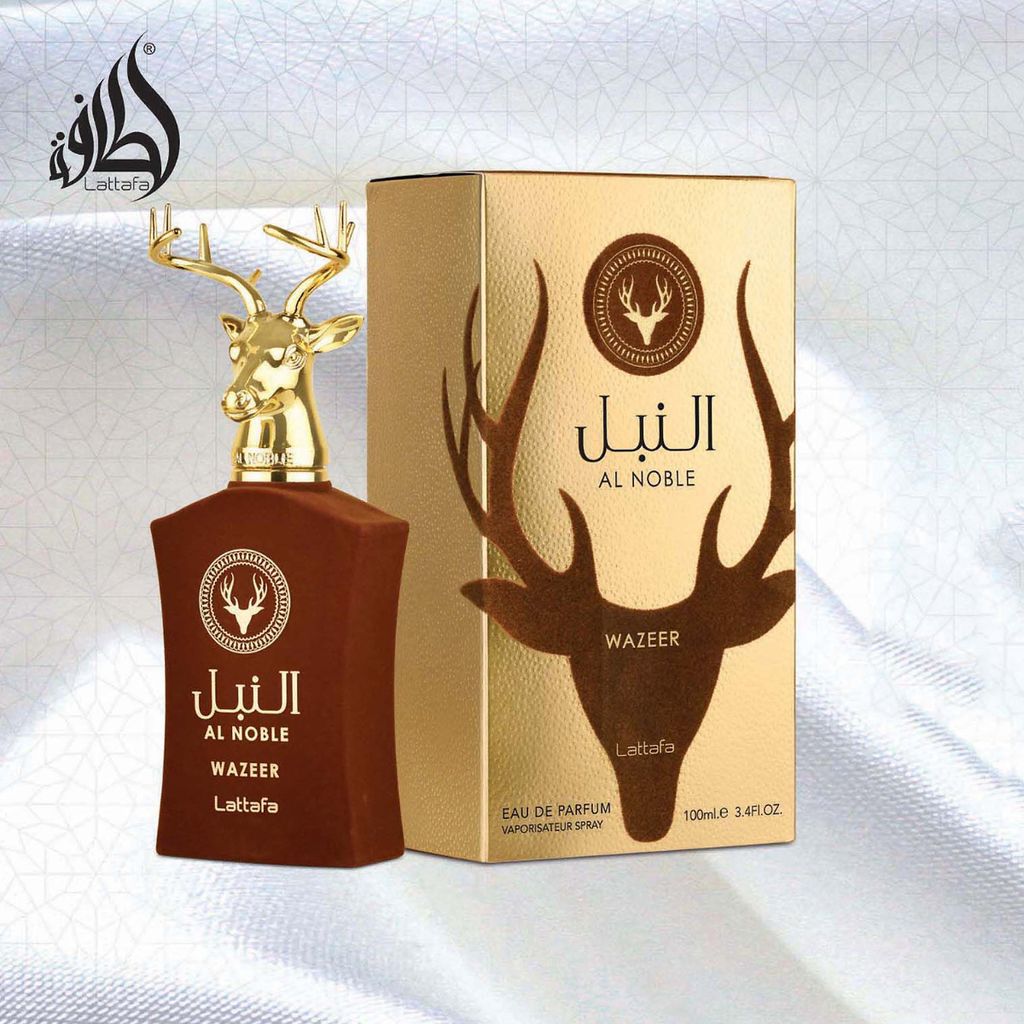 خرید آنلاین عطر ادکلن مردانه لطافه النبل وزیر (Lattafa Al Noble Wazeer) - ماندگاری و پخش بو عالی - اورجینال - توضیحات مهم