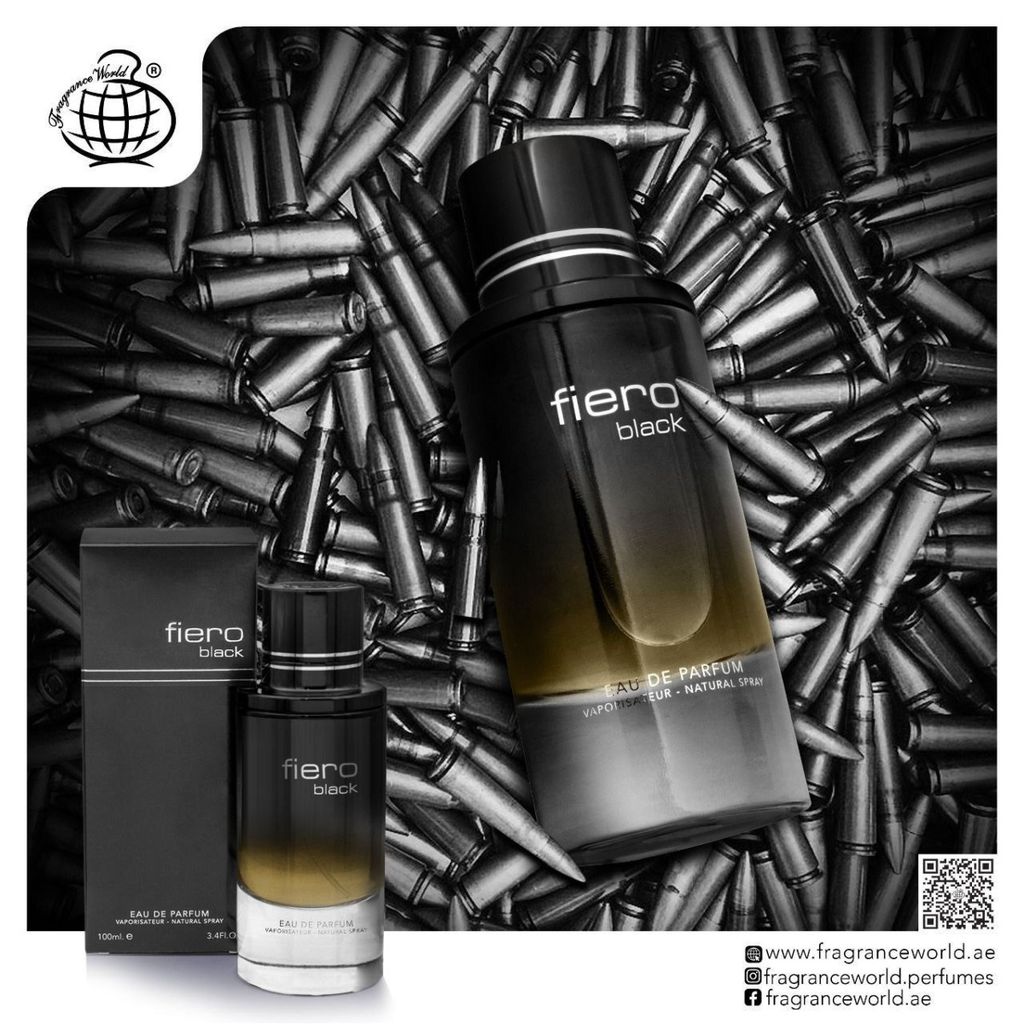 خرید آنلاین ادکلن FIERO BLACK FRAGRANCE فیرو بلک فرگرانس