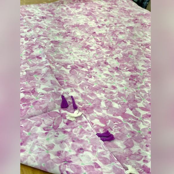 شال نخ پنبه طرحدار 4فصل