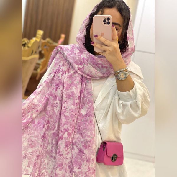 شال نخ پنبه طرحدار 4فصل