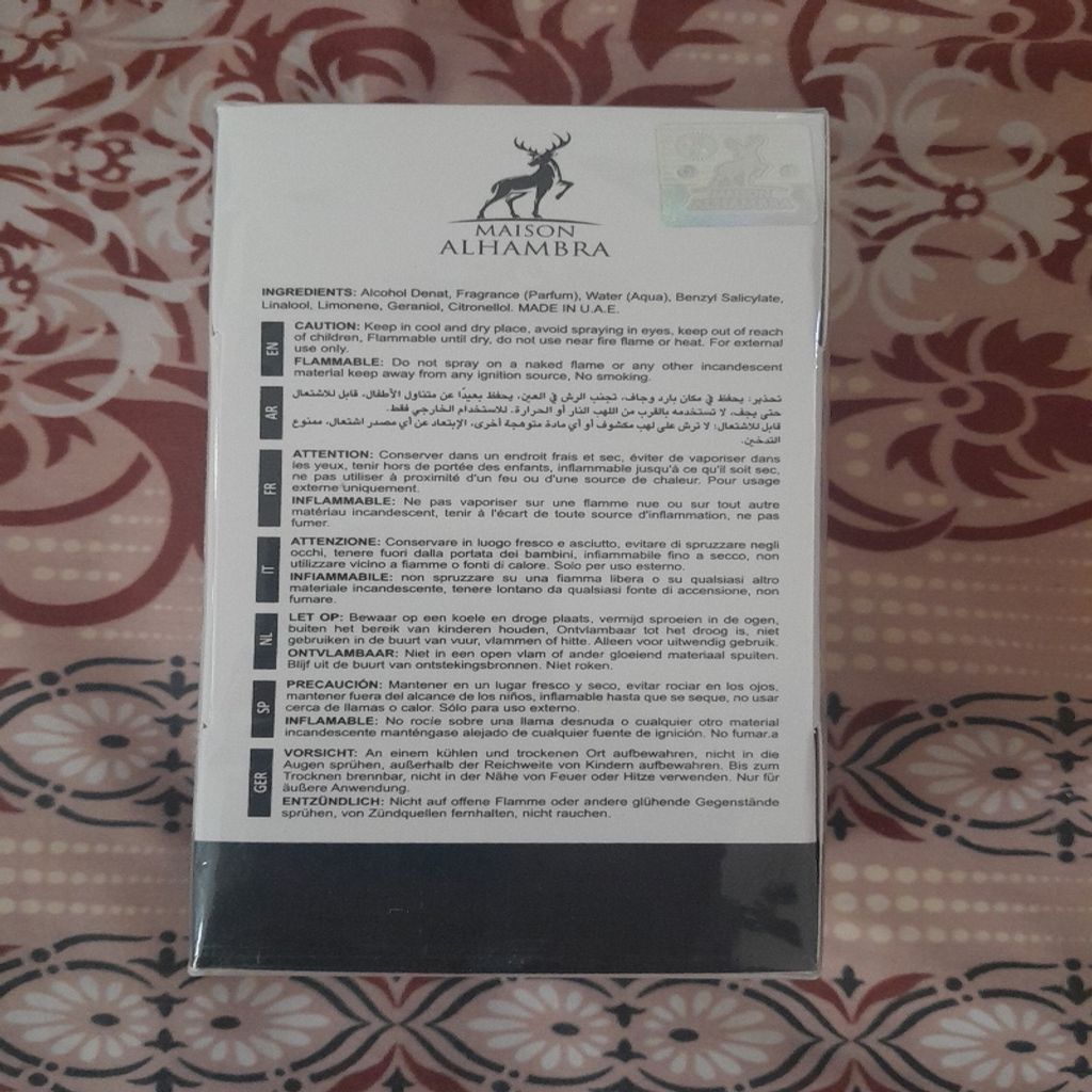 خرید آنلاین ادکلن JEAN LOWE NOIR ALHAMBRA جین لاو نویر الحمبرا