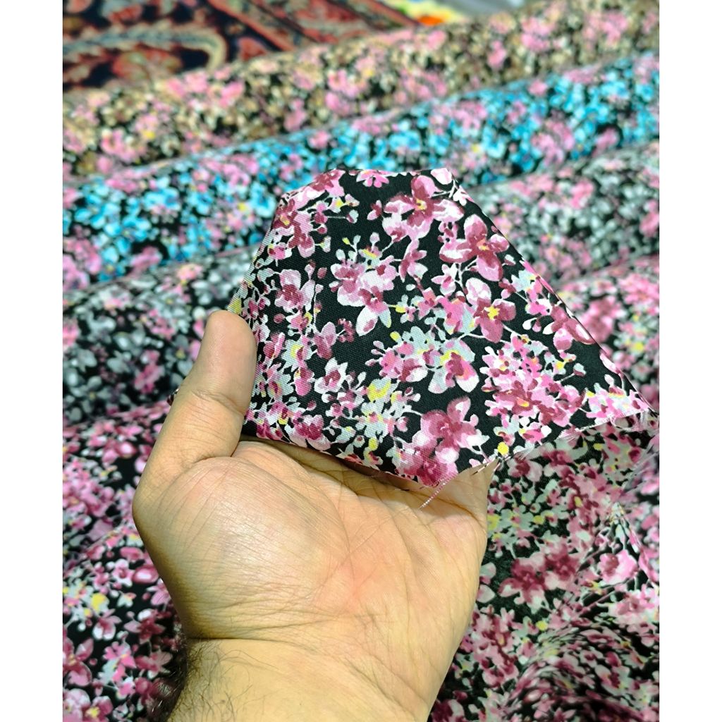 خرید اینترنتی پارچه لباس مدل گل گلی کد 2So
