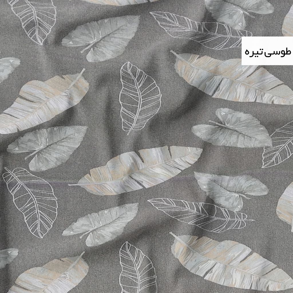 خرید اینترنتی ملحفه تشک مهمان خانه سفید مدل برگ سایز 195x100 سانتی متر