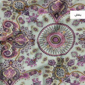 خرید آنلاین ملحفه خانه سفید مدل ترمه دو نفره سایز 245x200 سانتی متر