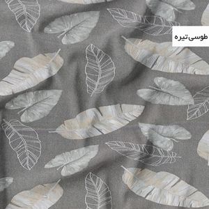 خرید آنلاین ملحفه خانه سفید مدل برگ دو نفره سایز 245x200 سانتی متر