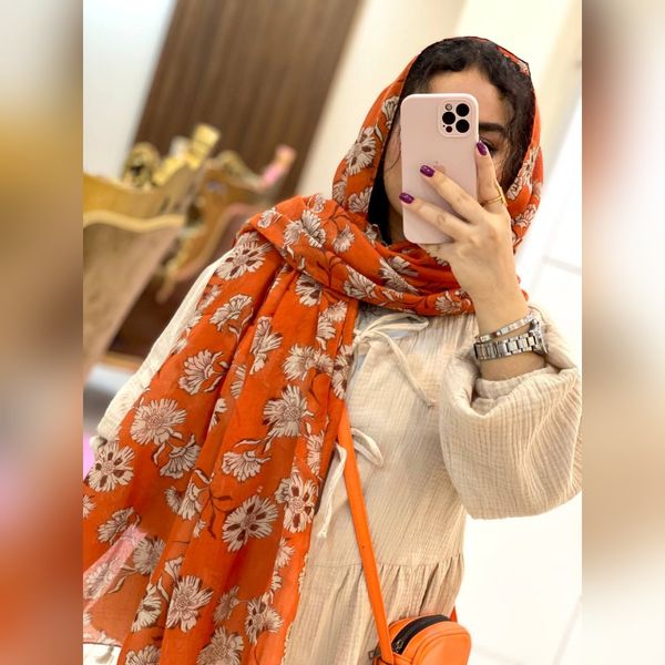 شال نخ پنبه طرحدار چهارفصل