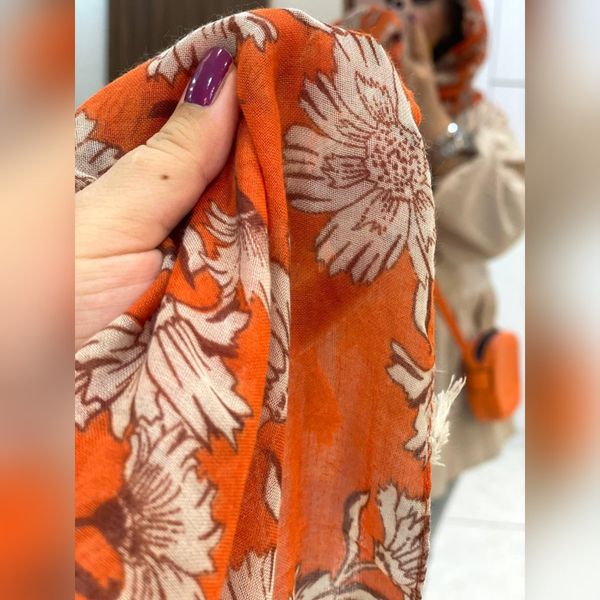 شال نخ پنبه طرحدار چهارفصل