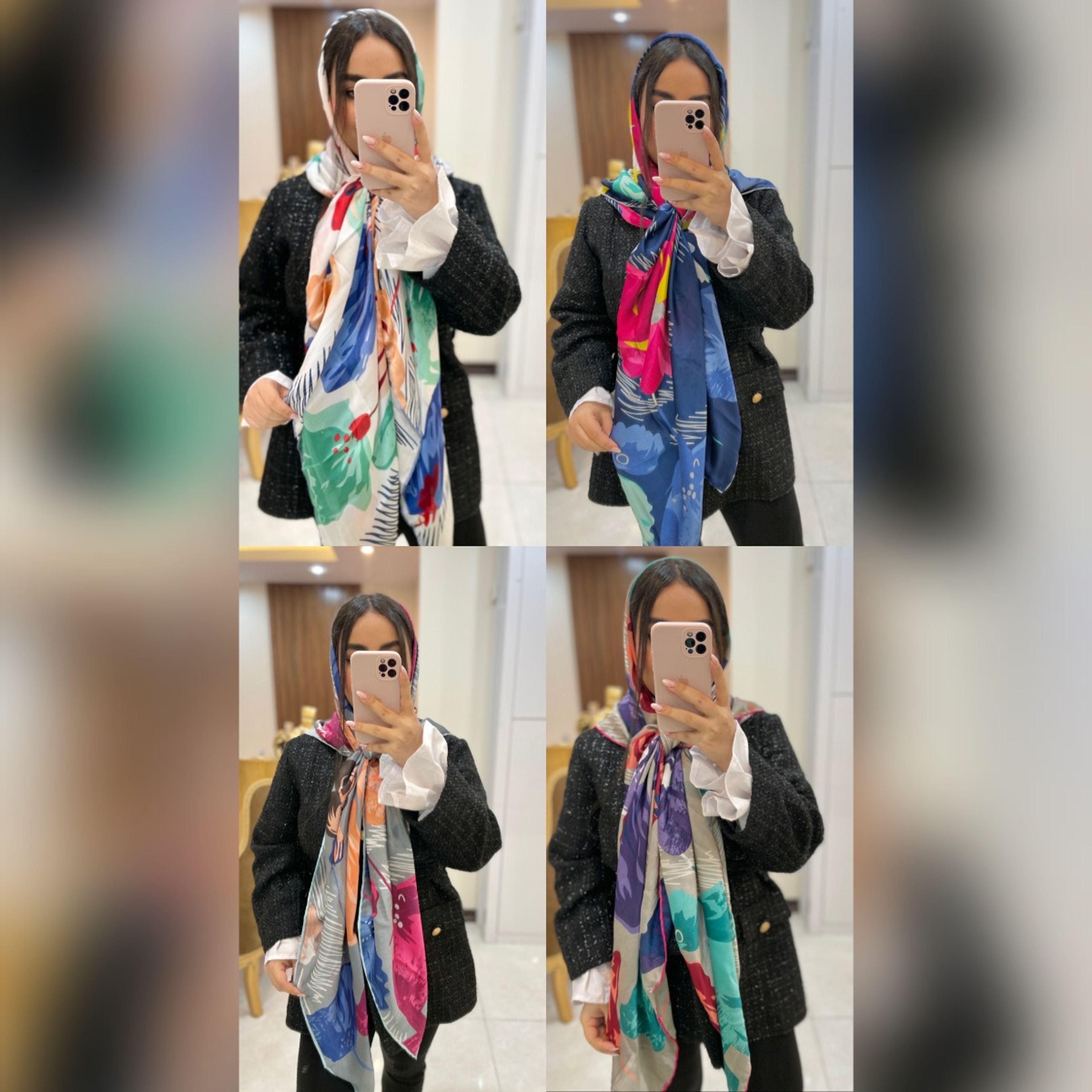 خرید آنلاین روسری مجلسی ابریشم
