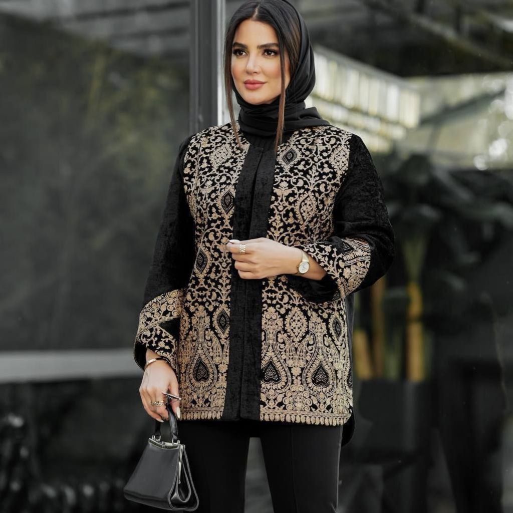 خرید انلاین کت مجلسی مدل مخمل سوزن دوزی