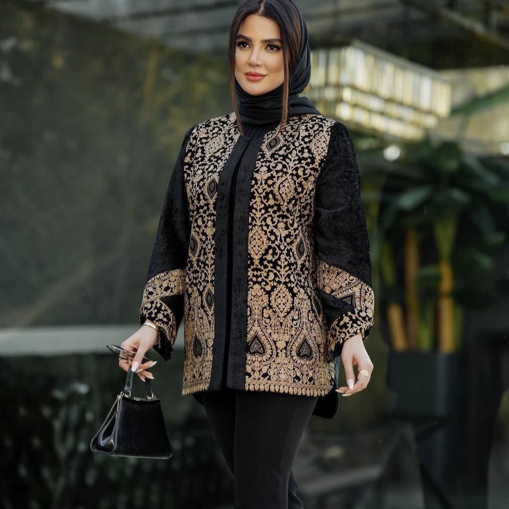 خرید آنلاین کت مجلسی مدل مخمل سوزن دوزی