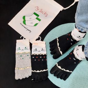 قیمت جوراب مچی زنانه انگشتی طرح گربه