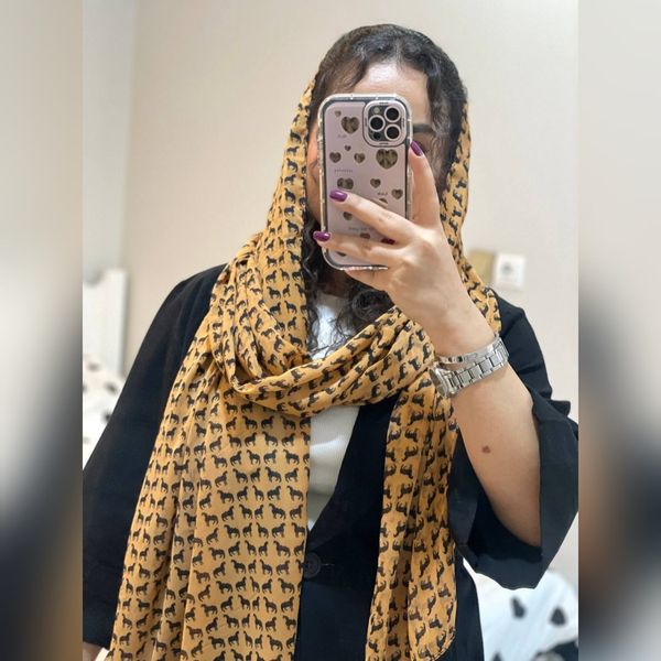 شال حریر کرپ شتری