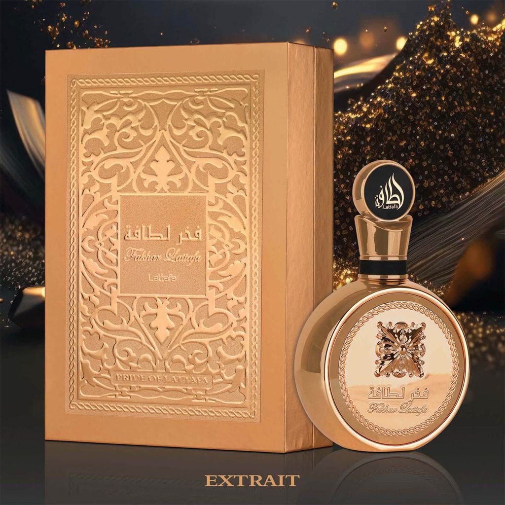 خرید اینترنتی عطر ادکلن زنانه لطافه فخر طلایی اکستریت (Lattafa Fakhar Gold Extrait) - رایحه پاکو رابان وان میلیون - کیفیت بسیار عالی