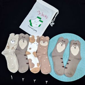 خرید اینترنتی جوراب ساقدار زنانه طرح گربه پشمی کوکوهانا