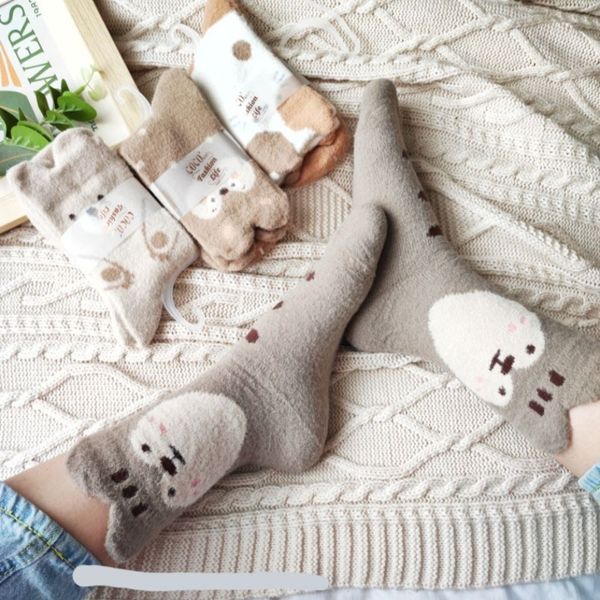 جوراب ساقدار زنانه طرح گربه پشمی کوکوهانا