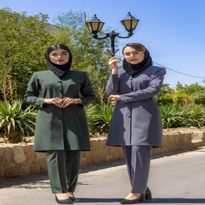 خرید اینترنتی قیمت مانتو شلوار اداری باران دخت افرا کد 4070