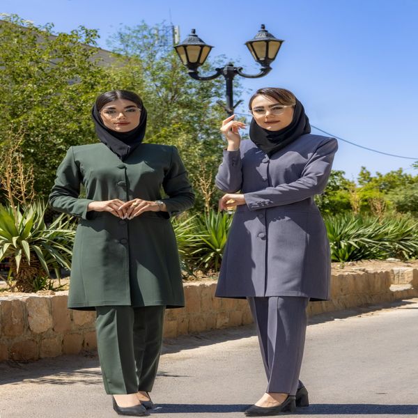 مانتو شلوار اداری باران دخت افرا کد 4070