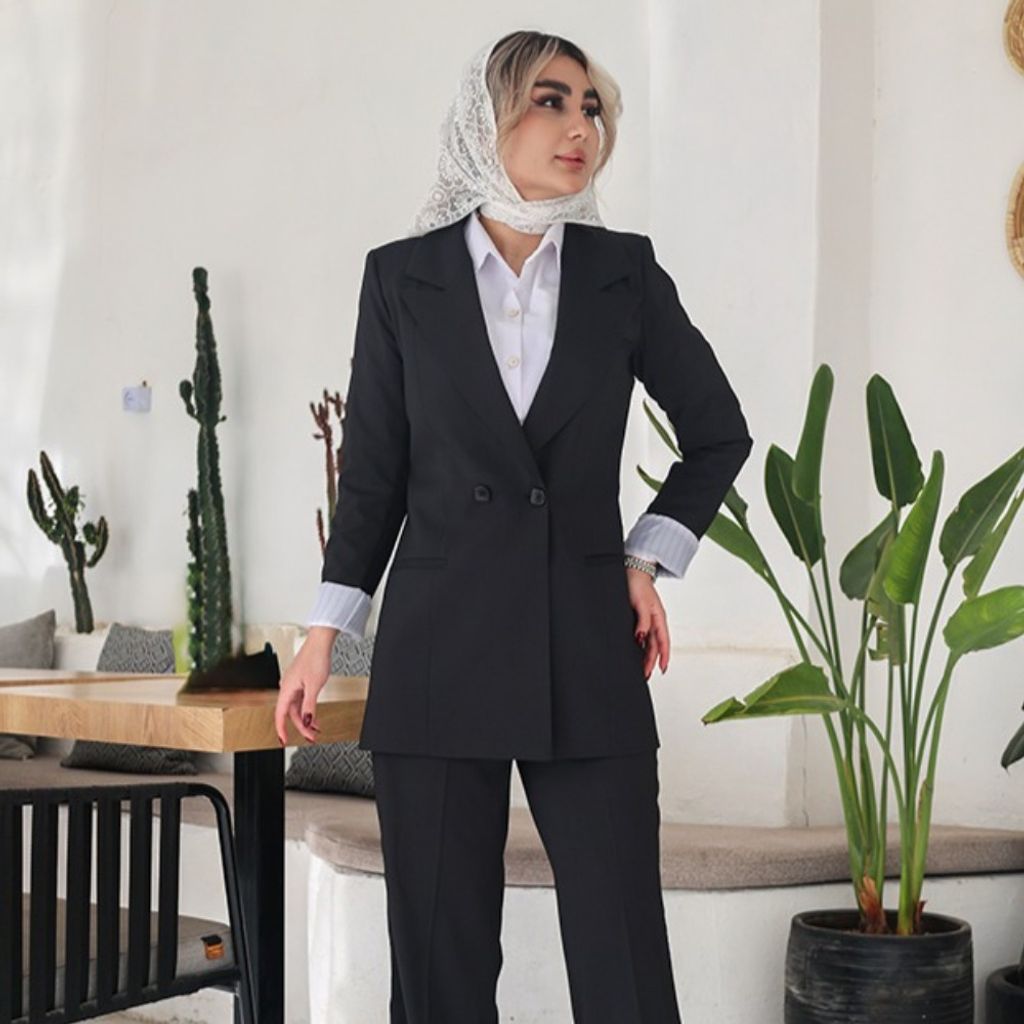 خرید اینترنتی مانتو شلوار اداری باران دخت افرا کد 4070