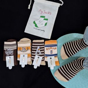 فروش اینترنتی جوراب ساقدار زنانه طرح کرم قهوه ای