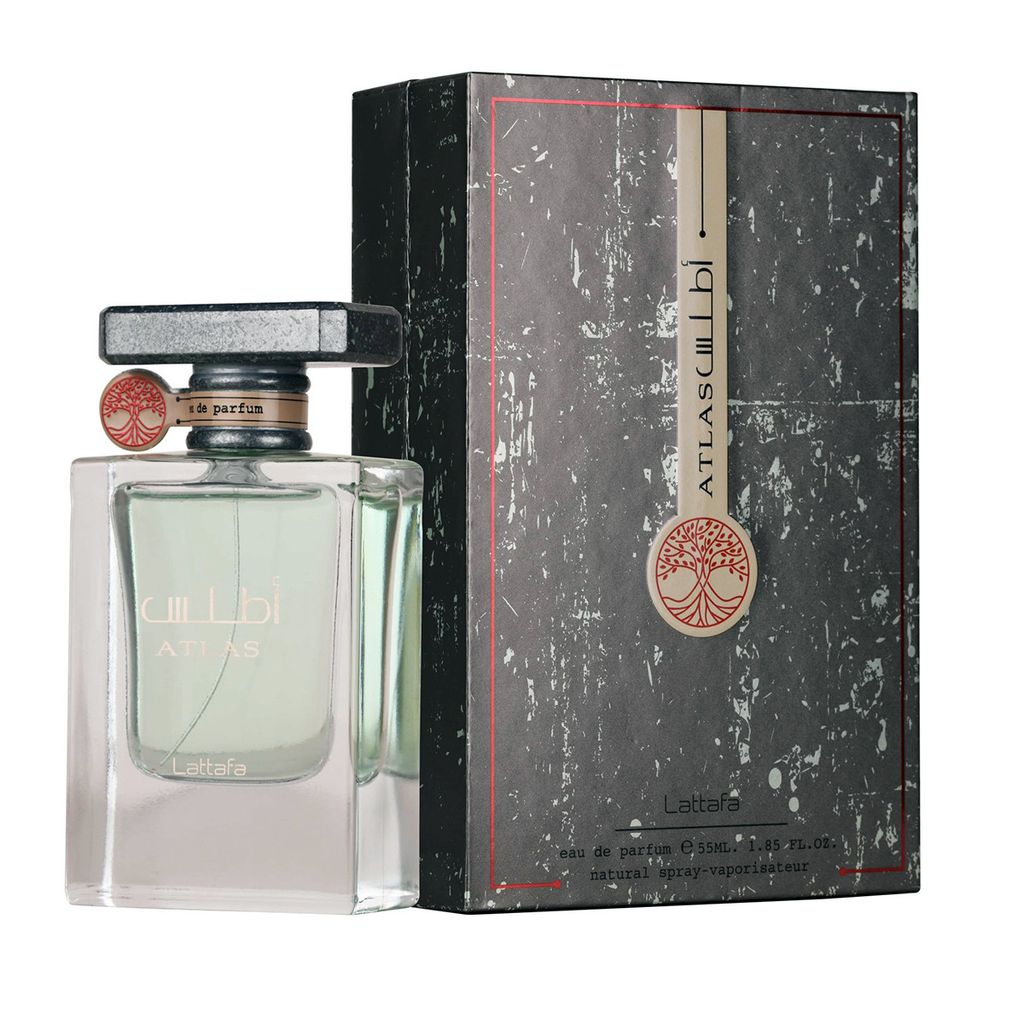 خرید اینترنتی عطر ادکلن مردانه اطلس لطافه Lattafa Atlas با رایحه مگاماره - ماندگاری و پخش بو عالی - حجم 55 میل - خنک و دریایی - اورجینال