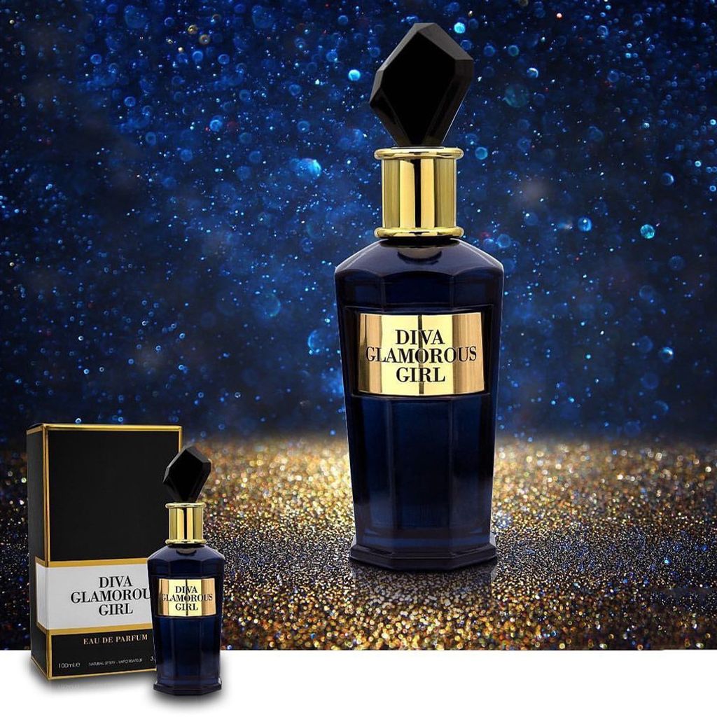 فروش اینترنتی عطر ادکلن زنانه دیوا گلاموروس گرل فراگرنس ورد  - گرم و شیرین - رایحه  گود گرل مشکی اورجینال - کیفیت عالی - اورجینال
