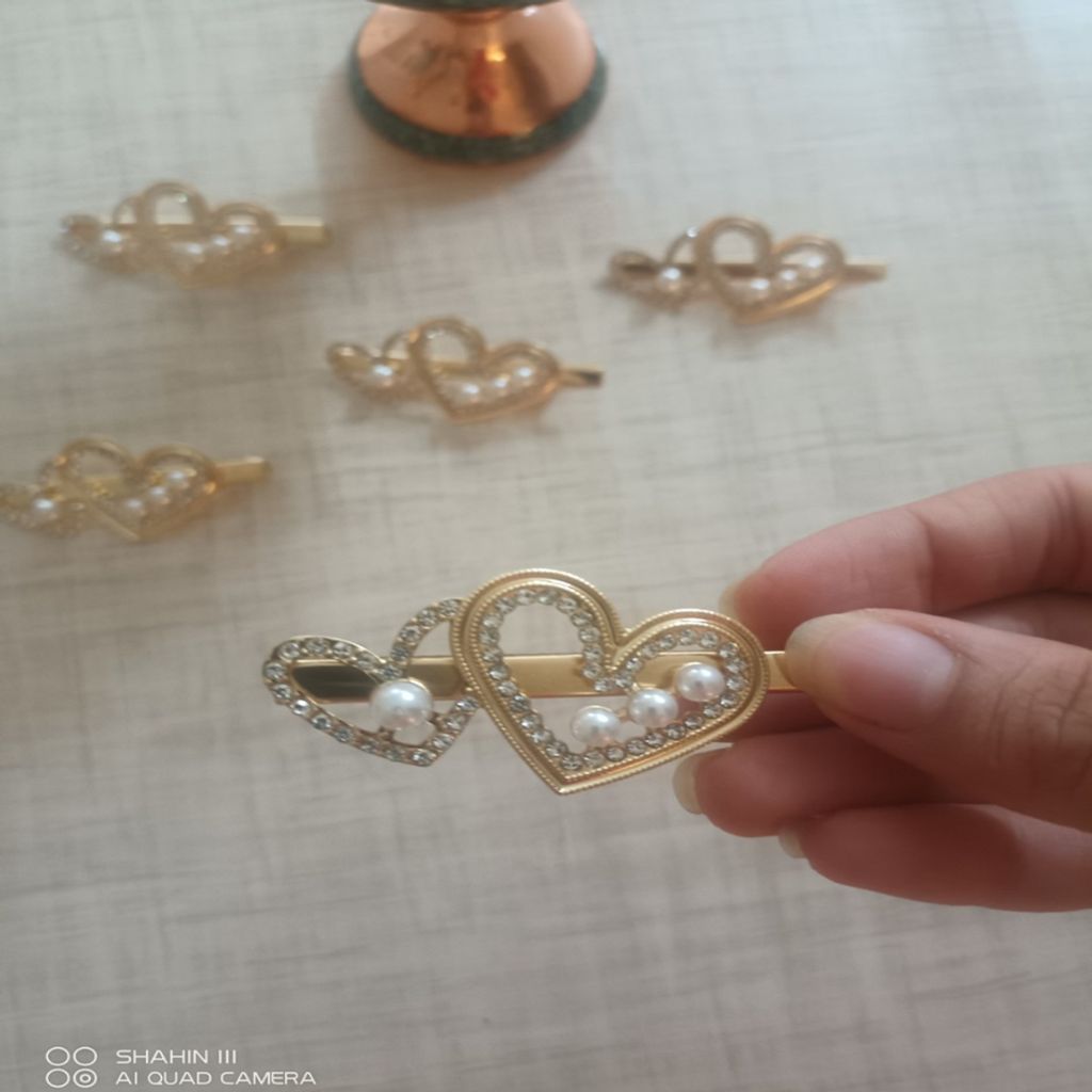 خرید آنلاین گلسر طلایی دوقلب