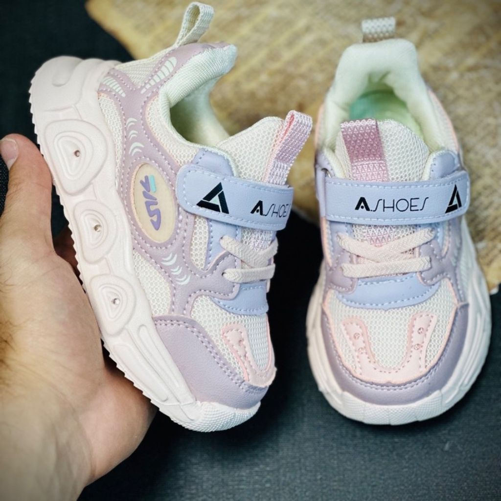خرید اینترنتی کتونی بچگانه چراغدار طرح Fila برند Ashoes کد 070706