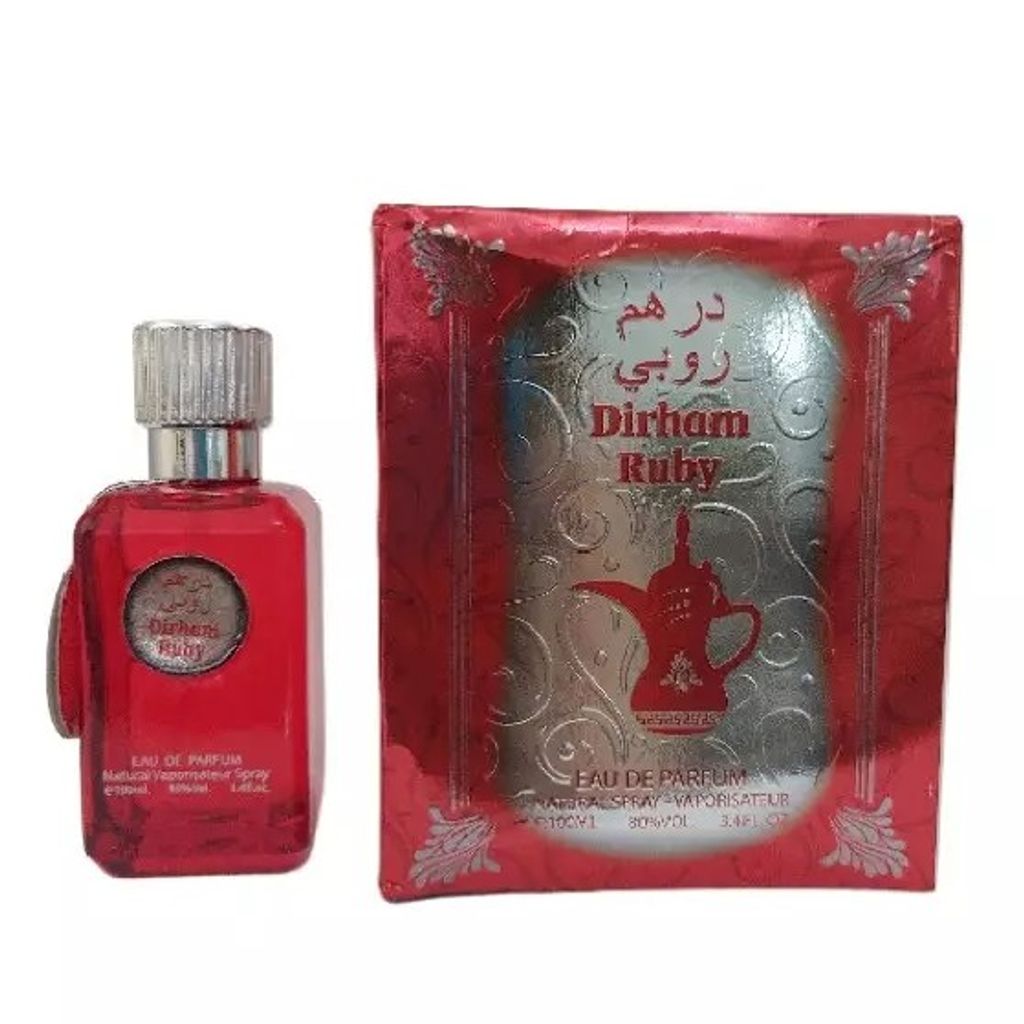 خرید اینترنتی ادو پرفیوم مردانه زنانه الفخر مدل درهم روبی قرمز حجم 100 میل