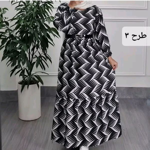 مانتو زنانه مانتو پیراهنی جنس فلور نخ ترک