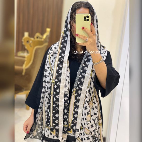 شال پاییزه طرح ال وی پارچه وارداتی