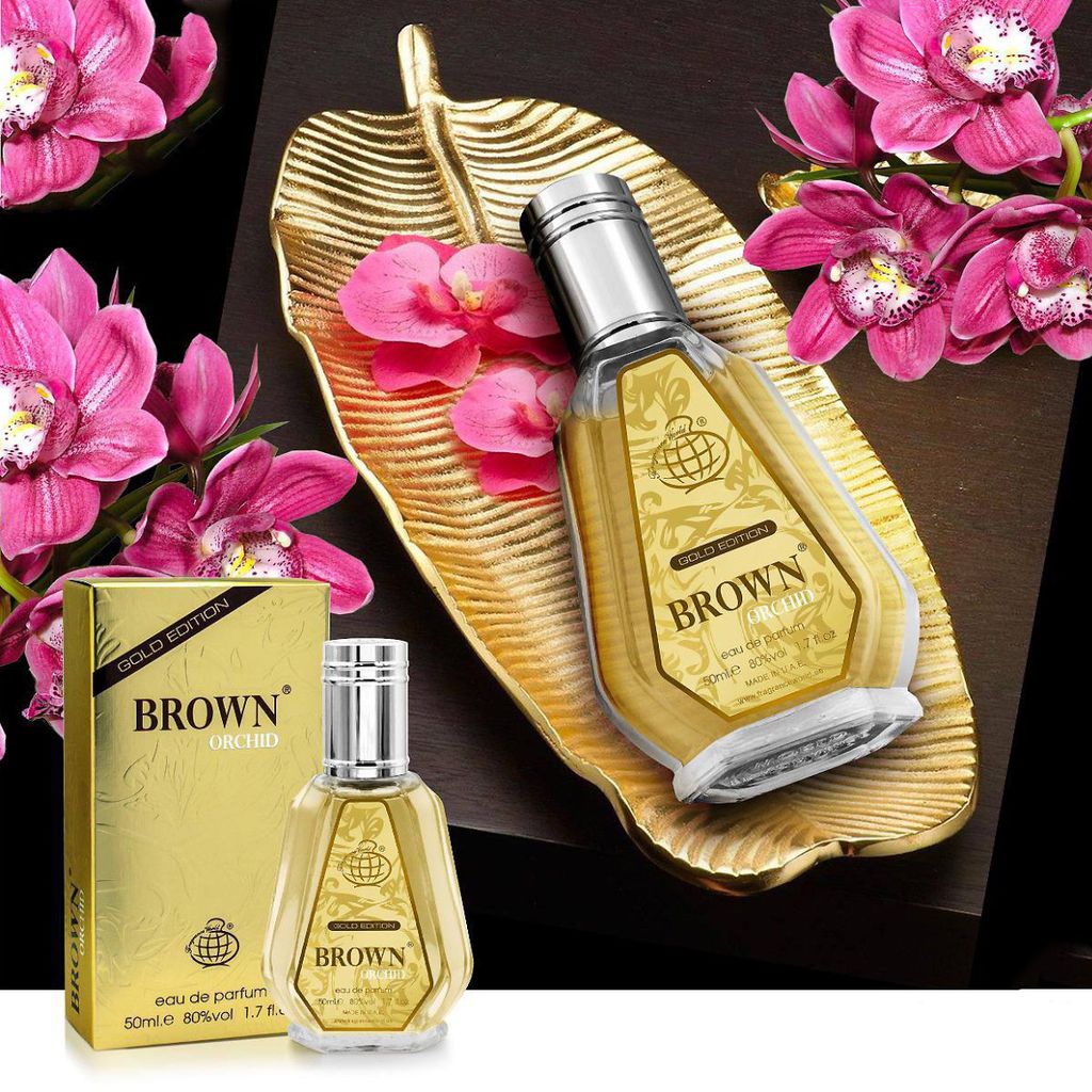 فروش اینترنتی عطر ادکلن زنانه براون ارکید گلد ادیشن فراگرنس ورد  - گرم و شیرین  - حجم 50 میل - پخش بو وماندگاری - تعداد محدود