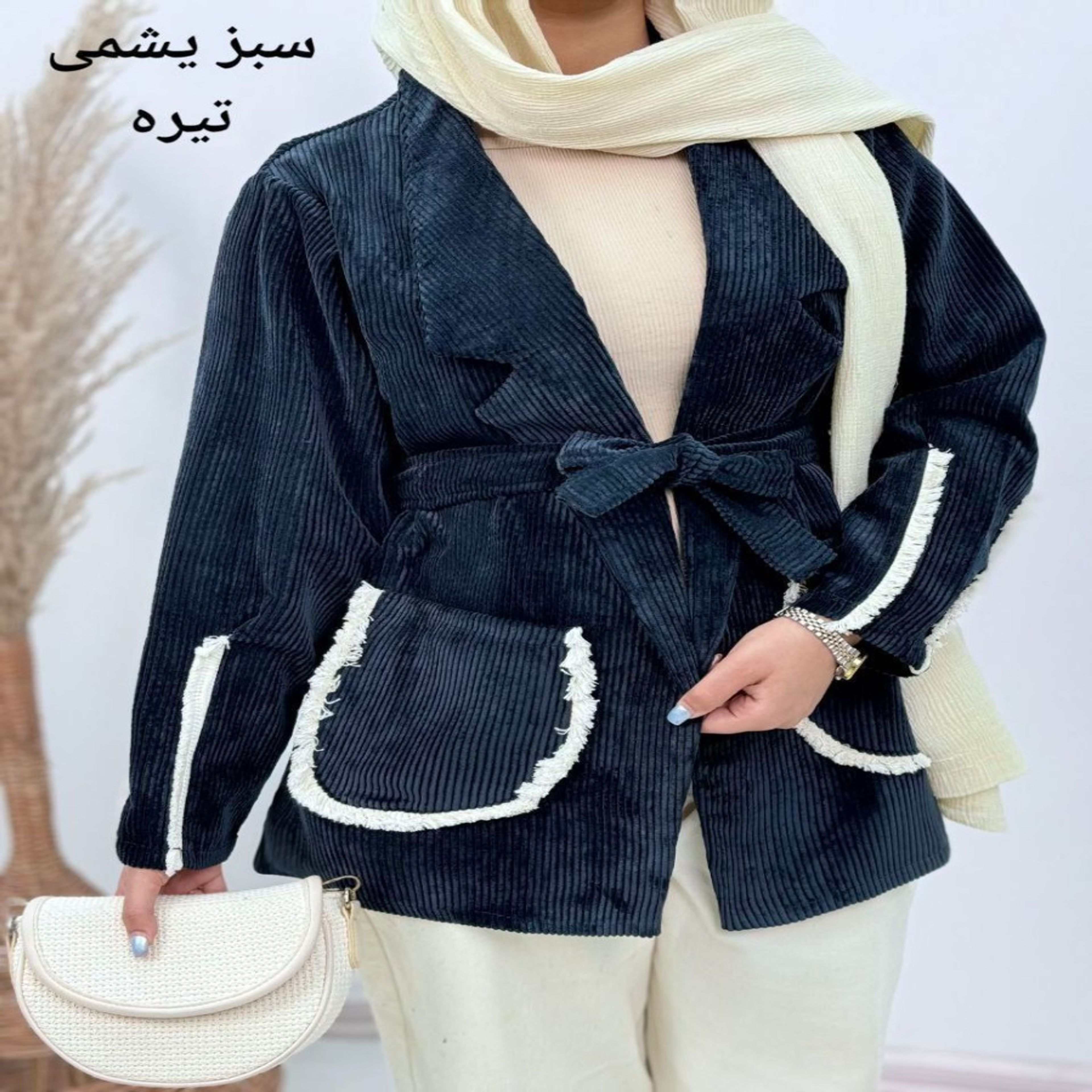 خرید اینترنتی مانتو کتی مخمل یقه آمریکایی