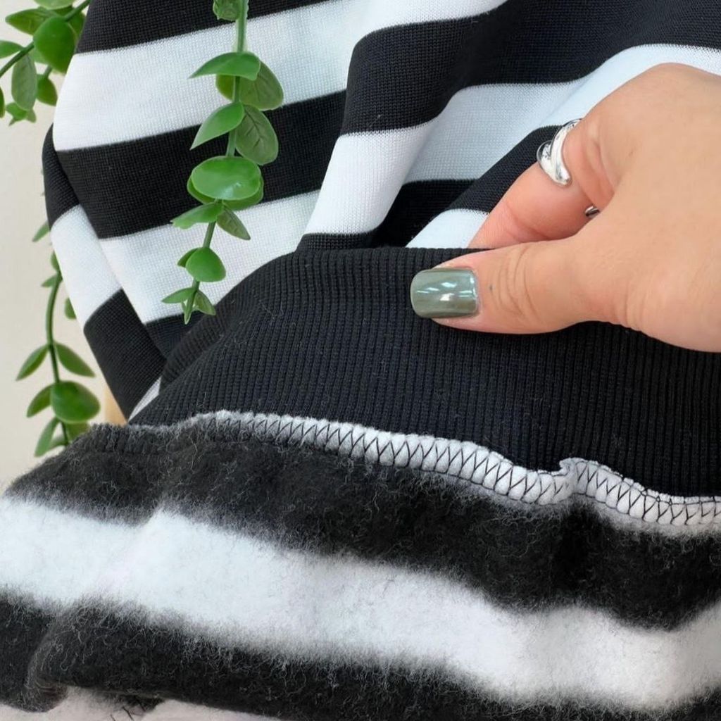 خرید اینترنتی دورس زنانه طرح راه راه داخل کرکی