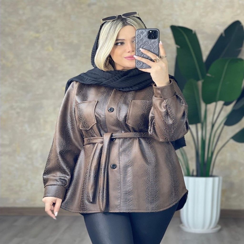 خرید اینترنتی مانتو زنانه طرح سوییت پوست ماری