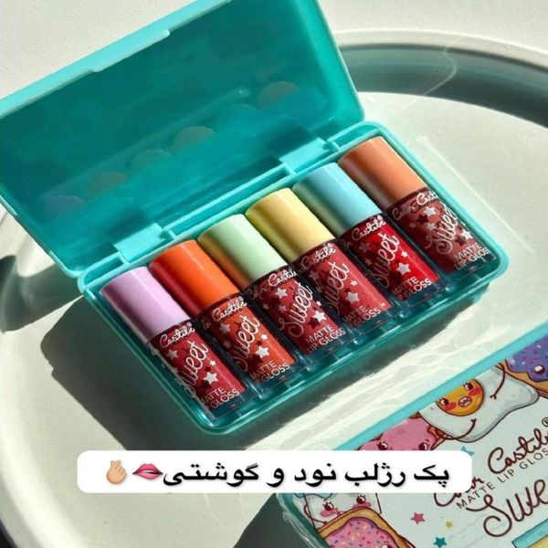 رژ لب 6 تایی طرح شیرینی کد 01