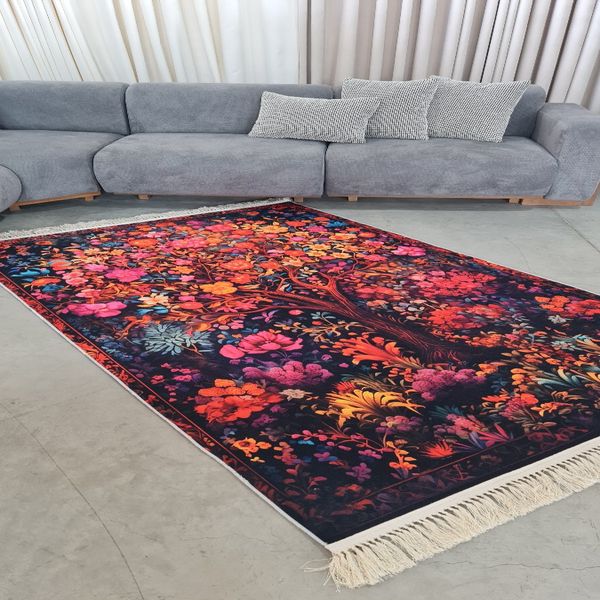 فرشینه مخمل هازان 150در 230 زیره استپدار