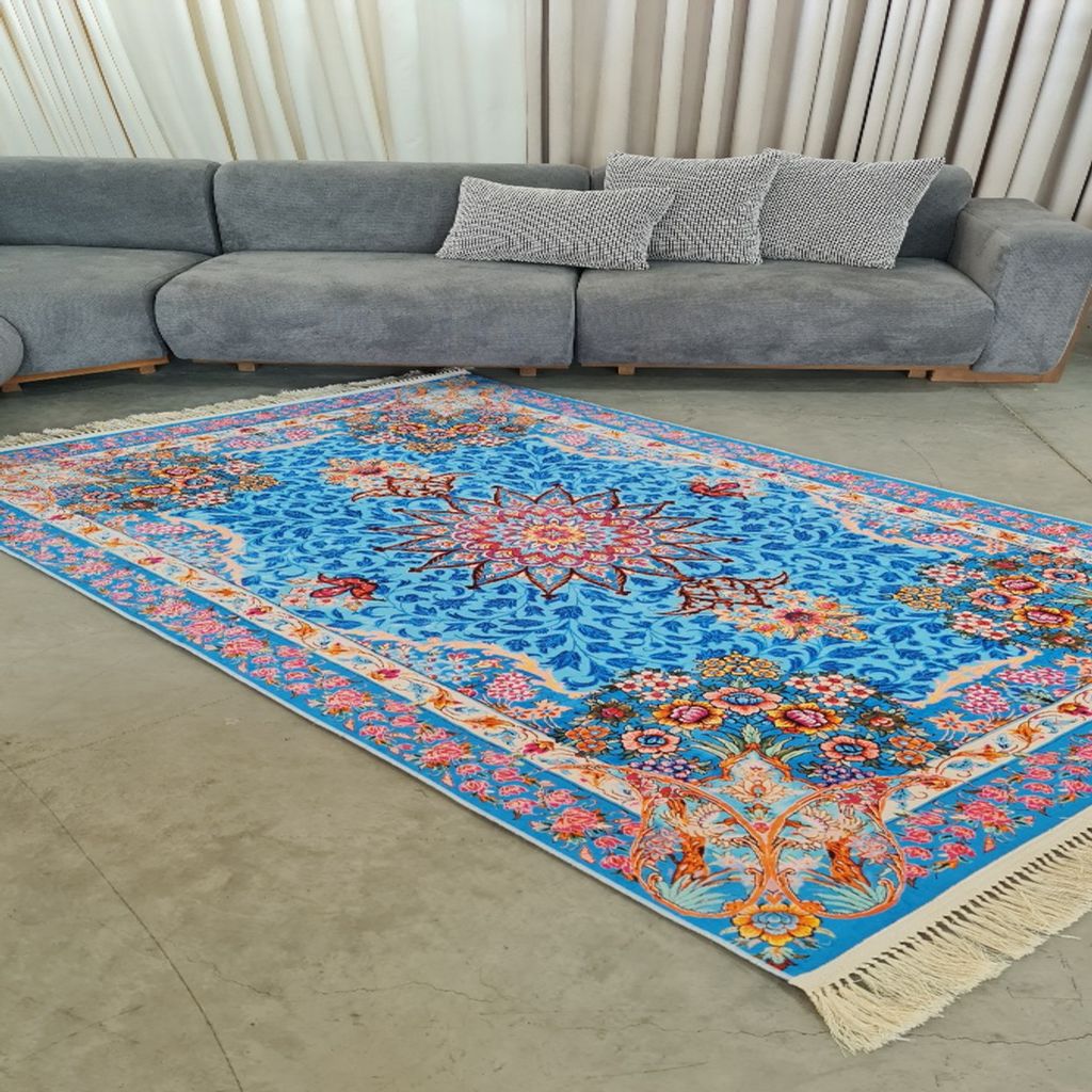 خرید آنلاین فرشینه مخمل هازان 150در 230 زیره استپدار