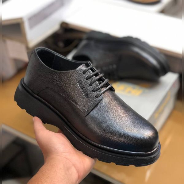 کفش چرم مردانه لژدار طرح us polo