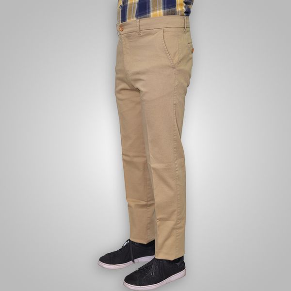 شلوار کتان بژ کلاسیک کد 2117