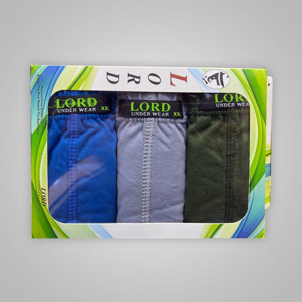شورت مردانه اسلیپ LORD رنگی بسته 3 عددی کد 8105