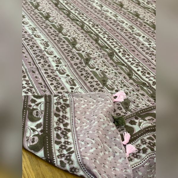 شال نخی پارچه وارداتی سرتاسر منگوله دار