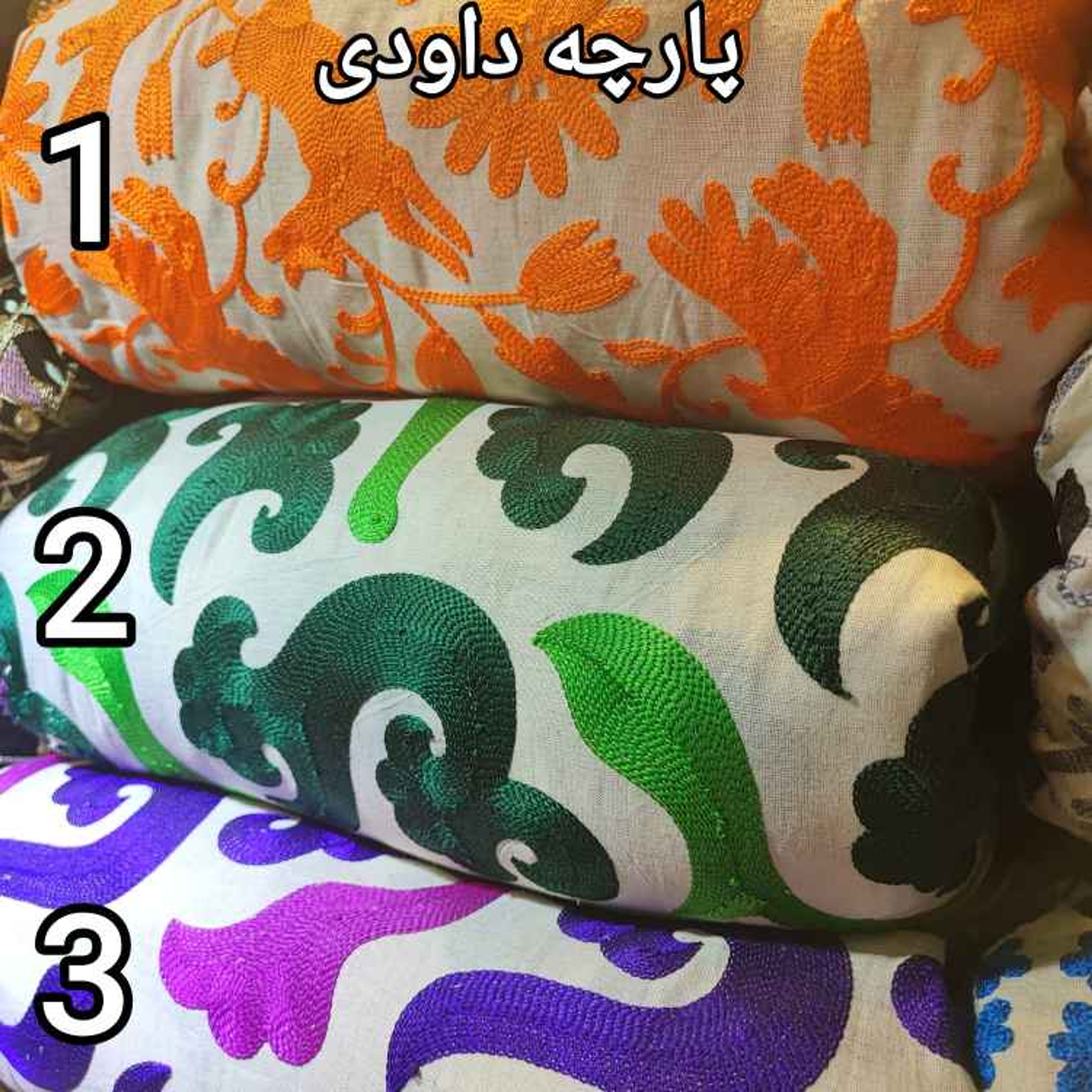 خرید اینترنتی پارچه لنین سوزندوزی هندی اصل 5