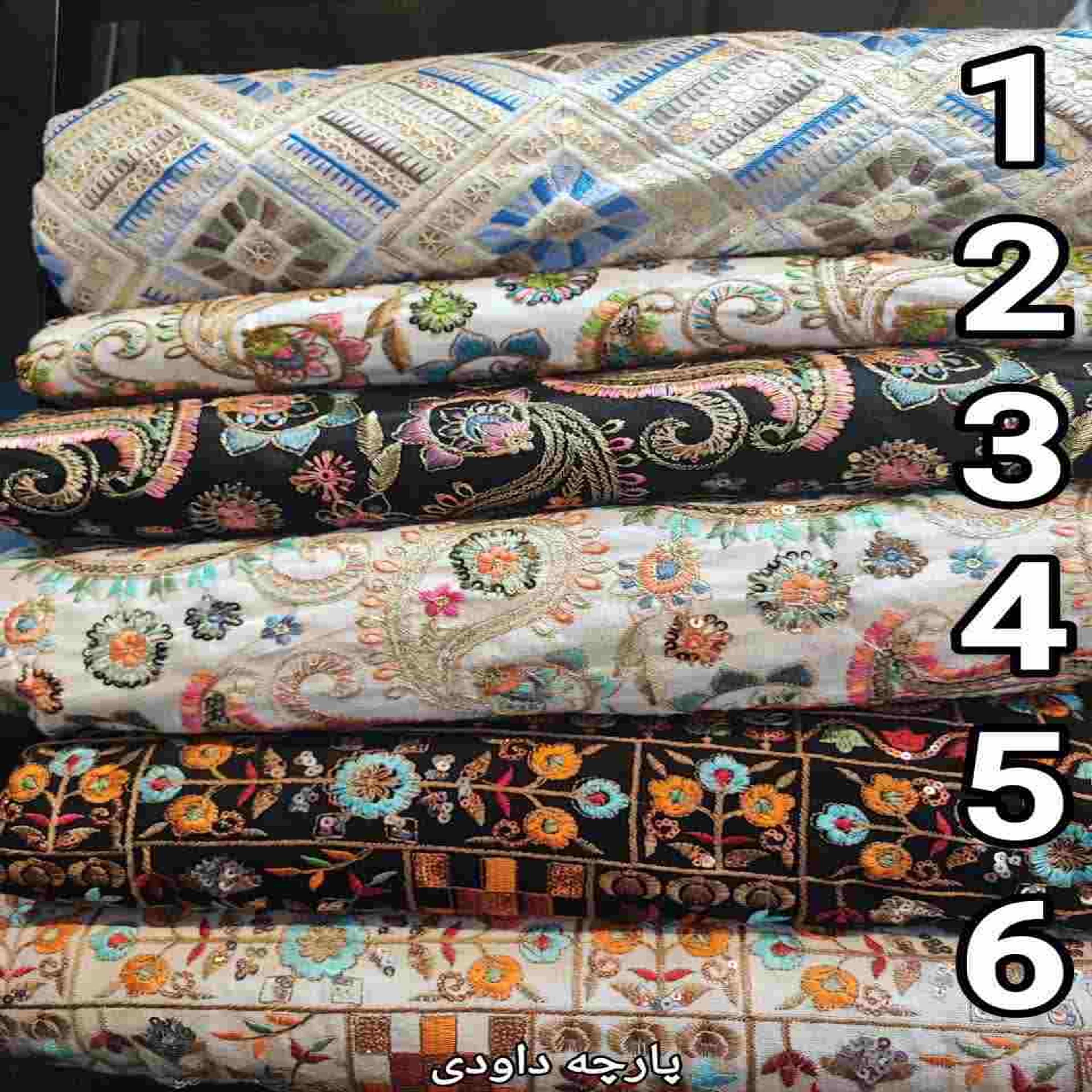 فروش اینترنتی پارچه لنین سوزن دوزی هندی اصل کد 16