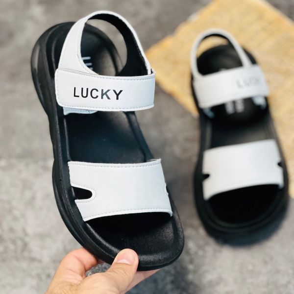صندل بچگانه اسپرت طرح چرمی ساده  LuckyKids کد 032404