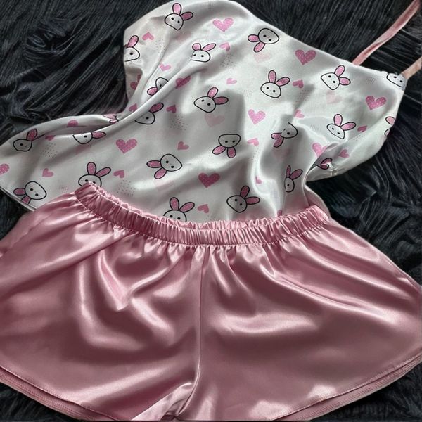 تاپ و شلوارک ساتن خرگوشی